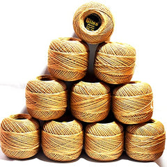 Dhruv Crafts Crochet Cotton Thread Yarn for Cross Stitch, Knitting, Embroidery & Craft Projects, Mercer Crochet Thread Ball, Shade B25 Red, 20 Gram, 0.5 MM Thickness, Sewing & DIY Supplies