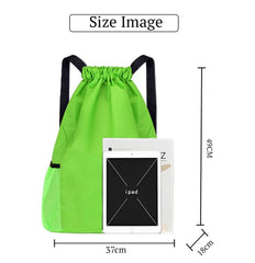 SYGA Drawstring Backpack for Gym, Yoga, Running, Swimming, Beach, Camping, Travel Bag Sports Fitness Club Student Training Bag(Green)