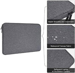 Lifini Water Resistant Laptop Bag Sleeve Case Cover for Men & Women with Charger Pouch Compatible for 15 Inch to 15.6" Inches Laptop Sleeve & Notebooks/MacBook, Office/College Laptop Bag (Grey)