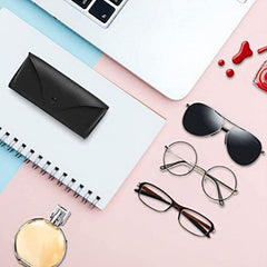 SYGA Leatherite Sunglasses Case For Men And Women Portable Spectacles Pouch, Black