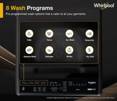 Whirlpool 6 kg Magic Clean 5 Star and Digital Display Fully Automatic Top Load Washing Machine Grey (MAGIC CLEAN 6.0 GENX GREY 5YrMW
