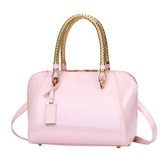 SYGA Women's Shell Handbag One-Shoulder Crossbody Bag with Golden Handle