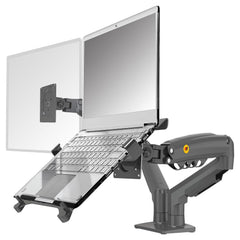 SYGA NB F160-FP Dual Monitor and Laptop Mount, 17-30 inch Screen, 2-9KG Load Capacity, Black
