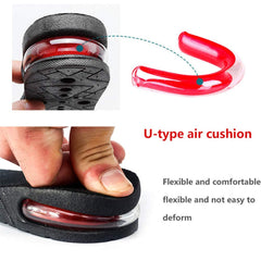 SYGA Unisex 1 pair 5CM Taller 2-Layer Height Increase Invisible Elevator Half Shoes Insole Heel Lift Inserts