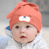 SYGA Baby Cap Cotton Small Cute Puppy Long Tailed Design Strechy Comfortable for Baby Sleep Cap 0-2 Years BridgeRed