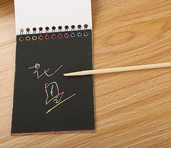 GLUN® Pack of 12 Children's Cartoon Water Magic Painting Book with Water-Based Marker, Different Magical Scenes