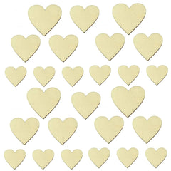 SYGA Small Pack of 60 Wooden Hearts for Scrapbook Decoration and Art & Craft