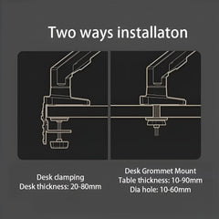 SYGA NB G55 Dual Monitor Arm Stand, 27-34 Inches, Adjustable Gas Spring Mount-Black