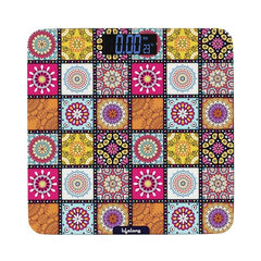 Lifelong Bloom LLWS54 Body Weighing Scale (Indian Cultural Series - Rajasthan Rural)|Digital Weight Machine for Body Weight|Thick Tempered Glass with LCD Display|Bathroom Weighing Scale (Multicolor)