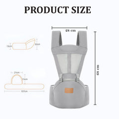 MOMISY 6 In 1 Multipurpose Baby Carrier for New Born Kid | Sling Kangaroo Bag with 6 Carry Positions & Cushioned Seat | Adjustable Carrier with Hip Seat | Carry Bags for 0 to 2 years Boys Girls (LightGrey)