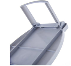 SYGA Plastic Foldable Microwave Heating Stratified Steamer Tray Double Heat Insulation Mat Storage Shelf (Medium, White),1 Count