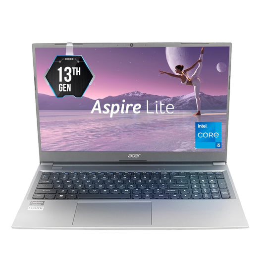 Acer Aspire Lite, Intel Core i5 13th Gen - 1334U, 16GB RAM, 512GB SSD, Full HD 15.6"/39.62 cm, Windows 11 Home, MS Office, Steel Gray, 1.59 KG, AL15-53, Metal Body, Thin and Light Premium Laptop