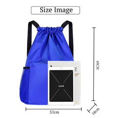 SYGA Drawstring Backpack for Gym, Yoga, Running, Swimming, Beach, Camping, Travel Bag Sports Fitness Club Student Training Bag(Royal Blue)
