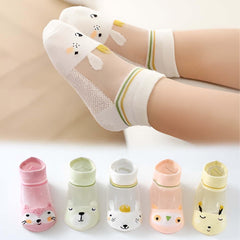 MOMISY 5 Pairs Baby Girl Boys Tube Socks Toddlers Infant Solid Color Boat Spring and Autumn Socks Stretch Baby Socks-3 to 5 Year