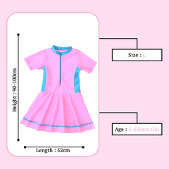SYGA Cute Swimsuits for Little Princess Baby Girls L-Size Perfect for Girls Age 5-6 Years Old (Pink)