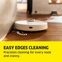 KARCHER RCV 3, 2-in-1 Robotic Vacuum Cleaner with Mopping, 2500 Pa Suction Power, 3200 mAh Battery, 120 Min Runtime, Advanced LiDAR Technology, Fall Sensors, Smart App Control, German Tech, White