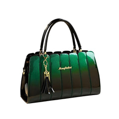 SYGA Elegant Color Contrast Tote Bag – Horizontal Square Medium-Soft Handbag with Design for Everyday Use