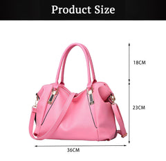 SYGA Women's Large Capacity Casual Crossbody Bag, One Shoulder Strap, Pu Leather Handbags(Pink)