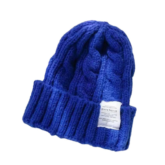 SYGA Warm Winter Knitted Hat Women Fashion Beanie Winter Cap (Above 15 Year) Blue