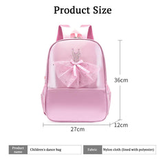 SYGA Girls Ballet Dance Theam Schoolbag, large capacity, Breathable Backpack For Training Class And Primary School Students (Pink)