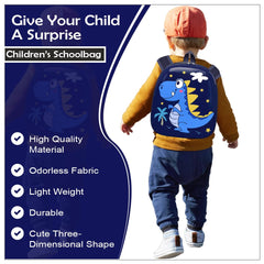 SYGA Children's School Bag Cartoon Backpack Oxford Kids Chest Multi-Purpose Baby Bag for 2-4 Years Kids (Airplane)