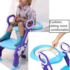 SYGA Toilet Potty Trainer Seat With Step And Ladder Chair Kit Potty Seat (Blue)