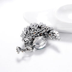 SYGA Brooch Pin Fashion Crystal Rhinestone Jewellery Pin Vintage Clothing Accessories Decoration Retro Crystal Peacock Brooches For Men's & Women- S261