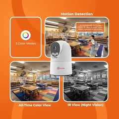 Trueview 3MP Pack of 2 Smart CCTV Wi-fi Home Security Camera with Pan Tilt 360° View, 2 Way Talk, Cloud Monitor, Motion Detect, Supports SD Card Up to 256 GB, Night Vision (3MP Robot - Pack of 2)