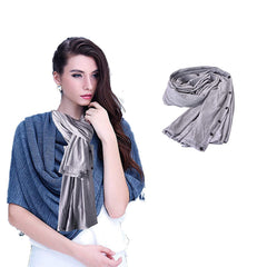MOMISY Nursing Cover Scarf for Breastfeeding - MultiUse - Nursing Blanket – Poncho Style with Buttons - Stretchy Baby Car Seat Canopy - Elegant Shawl - Made of 100% Modal - Grey
