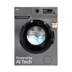 Godrej 6 Kg Eco-Wash With Steam Wash Fully-Automatic Front Load Washing Machine (2024 Model, WFEON ARG 6010 5.0, Silver Stream)