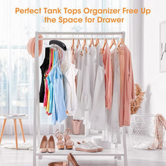 MOMISY Tie Belt Clothes Wooden Closet Hanger Tie Storage Racks Wood Belt Hanger Multipurpose Wardrobe Organizers for Men Women Belt Tie Scarf Messenger Bag Supplies (24 HooksBlack)