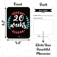 SYGA Set of 27 Pregnancy Milestone Cards - Pregnancy Reveal - Pregnancy Cards - Pregnancy Gift - Pregnancy Journal - New Mom Gift - Newborn Photo Prop