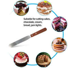 Syga 8 Inch Cake Knife Multiform Bread Knife Stainless Steel Serrated Bread Slicer Knife (Woodgrain)