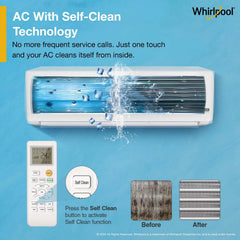 Whirlpool 2.0 Ton 3 Star, Supremecool Inverter Split AC (SUPREMECOOL 20T 3S INV EXP S5N3PB0, Copper, Convertible 4-in-1 Cooling Mode, HD Filter White)