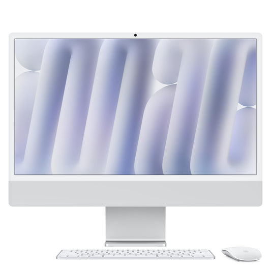 Apple 2024 iMac All-in-One Desktop Computer with M4 chip with 10-core CPU and 10-core GPU: Built for Apple Intelligence, 60.96 cm (24″) Retina Display, 16GB Unified Memory, 512GB SSD Storage; Silver