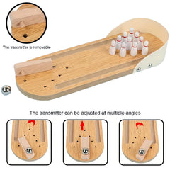 SYGA Children's Wooden Bowling Game Set, Wood Pins and Balls, Interactive Toy for Kids