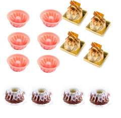 SYGA Set of 6 Spiral Shape Silicone Muffin Cups Handmade Soap Molds Biscuit Chocolate Ice Mould(Random Color)
