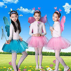 MOMISY Baby Photography Props, Baby Ferry Outfit with Feather, Stick and Headband for Kids Parties Anniversaries Photography (BabyPink1)