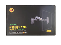 TECVITY Gas-Strut Monitor Arm for 17” to 35”, Load 3-12kg, Double Extension.