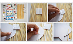 SYGA Combo Set of 13 Valentine's Party Photo Booth Props & Just Married Banner