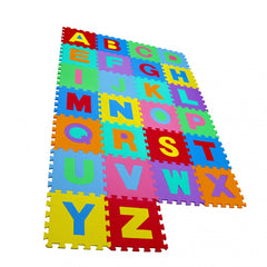 SYGA 26 Pcs EVA Foam Baby Play Mat of Alphabet Puzzle - Great for Kids to Learn and Play - Interlocking Puzzle Pieces (Assorted Color)