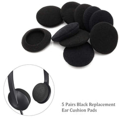 SYGA 5 Pairs Black Replacement Ear Cushion Pads for Sennheiser PX100 Koss