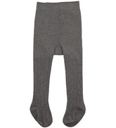 SYGA Baby Tights For Girls Soft Cotton Infant Leggings Toddler Solid Knit Stockings Socks Newborn Warm Crochet Pants (0-6 Months, Dark Grey)