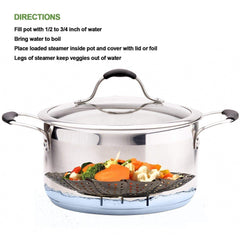 SYGA Stainless Steel Vegetable Steamer Basket/Insert for Pots, Pans, Crock Pots & More. 7.5" to 11"