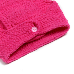 MOMISY Newborn Photography Prop Crochet Owl Costume 2Pcs Handmade Knitted Hat Diaper Photoshoot Outfit for Baby, Bird (0-8 Months, Pink Green- Bird)