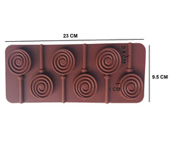 SYGA 6-Cavity Lolipop Shape Chocolate Silicon Mould Candy Jelly Mold