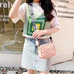 SYGA ladies Bag Rhombus Crossbody Bag Women's Red Storage Bag Shoulder Mobile Phone Bag