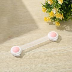 SYGA 20 Pcs Baby Safety Locks | Child Proof Cabinets, Drawers, Appliances, Toilet Seat, Fridge and Oven | Tools Not Required | Uses Dual Adhesive with Adjustable Tape and Latch System (Pink Smiley)