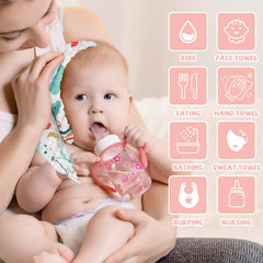 SYGA PACK OF 5 Baby Napkin Six-Layer Gauze 30 * 30 Printed Design Square Scarf Five Baby Small Square Scarf