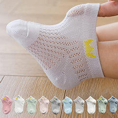 MOMISY 5 Pairs Baby Girl Boys Tube Socks Toddlers Infant Solid Color Boat Spring and Autumn Socks Stretch Baby Socks (ThinCrown, 1 year to 3 year)